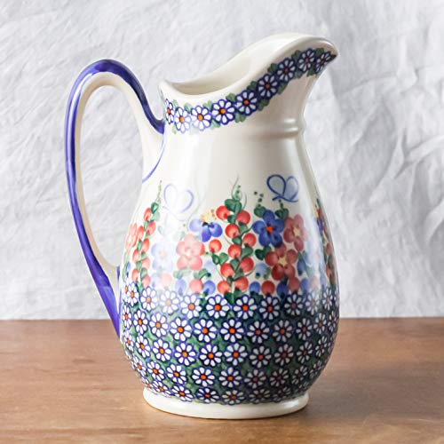 Polish-Pottery-Handpainted-and-Handcrafted-Water-or-Juice-Jug-17L--Butterflies-Artistic-Pattern-A001 Polish Pottery, Handpainted and Handcrafted Water or Juice Jug 1.7L ― Butterflies Artistic Pattern (A001)