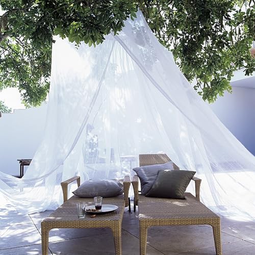 BEELUKY Arche Wall Hanging Wedding 75 x 800 cm White Net Curtain with 22 m Ribbons Draped Chiffon Fabric for Ceremony Decoration Backdrop Party Gauze Curtain