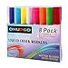 ONUPGO Liquid Chalk Markers, 8 Colors Chalk Pens for Blackboard, Chalkboard Signs, Glass Window, Graduation Celebration School Kids Art - Washable Wet & Dry Erasable Window Neon Chalk Maker for Cars
