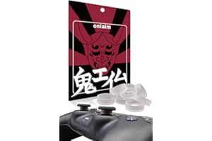 鬼エイム OniAim Thumbstick Protective Rings Silicone Anti Wear Stick Covers for PS4, PS5, Switch Pro Controller (8Pack) (Transparent)