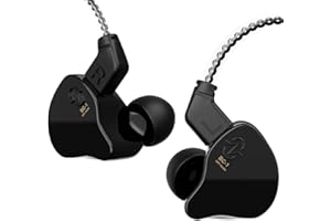 YINYOO CCZ Melody in Ear Monitors Wired Earbuds in Ear Headphones Without Microphone IEM HiFi Bass with 1DD 1BA, Ear fins, 4N OFC Cable for Musicians, Singer, on Stage, Studio (Nomic, Dark Black)