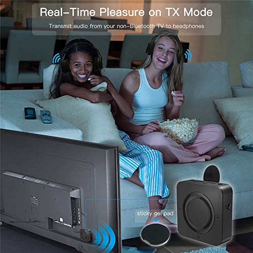 Axiba Bluetooth Receiver and Transmitter 2 in 1 aptX Low Latency Dual Stream HD Audio Transmitter for TV Home Stereo System - Thumbnail 4