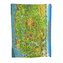 Stardew Valley Map Throw Blanket Soft Warm Bed