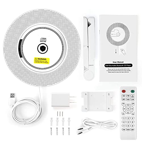 TENSWALL Portable CD Player, Wall Mountable Bluetooth Builtin HiFi