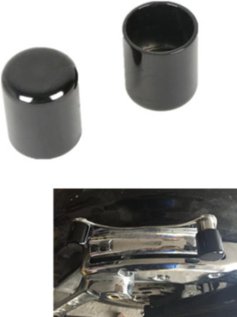 2 Black Docking Hardware Point Cover For Harley Touring Sportster Softail Dyna