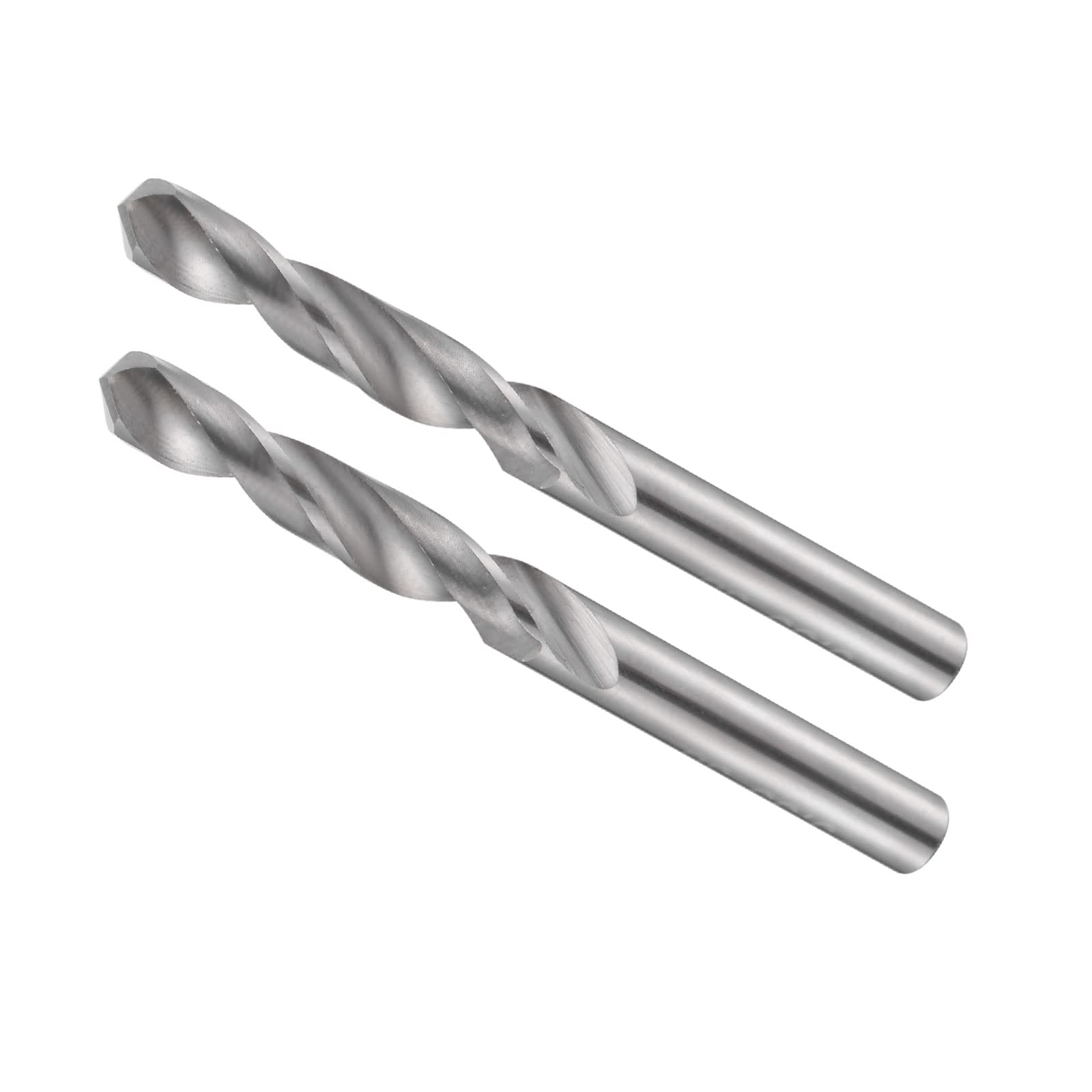 CoCud Solid Carbide Drill Bits, 3.35mm Diameter, K35 Tungsten Carbide Precision Short Length Twist Drill Bits - (Applications: for Stainless Steel Alloy Metal), 2-Pieces — image 1