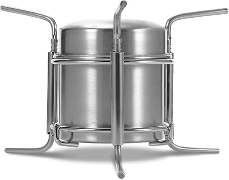 Amazon Boundless Voyage アルコールストーブ 五徳付 アルコールバーナー ステンレス製 コンパクト 登山 キャンプ アウトドア ソロキャンプ シングルバーナー B 1 ステンレス Boundless Voyage シングルバーナー