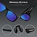 TOREGE Polarized Sports Sunglasses for Cycling Running Fishing Golf TR90 Unbreakable Frame TR011 (Black&Blue)