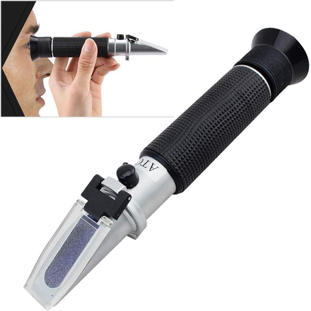LAK Aquarium Refractometer Dual Scale 0% - 10% & 1.0 To 1.070 S.G. Specific Gravity Hydrometer with ATC Automatic Temperature Compensation