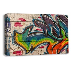 Canvas Wall Art for Living Room,Bedroom Home Artwork Paintings Creative Graffiti Ready to Hang - 12x18 inches