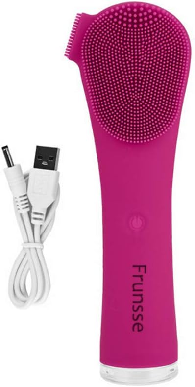 Frunsse Mini Electric Facial Cleansing Brush Waterproof Silicone Sonic Face Brush Handheld Cleaning Device Rechargeable Pore Cleaner