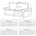 HOTNIU Stretch Sofa Cover Printed Couch Covers Loveseat Slipcovers for 2 Cushion Couches Sofas Elastic Universal Furniture Protector with 1 Pillowcase (Small, Cyan Grey Leaves)