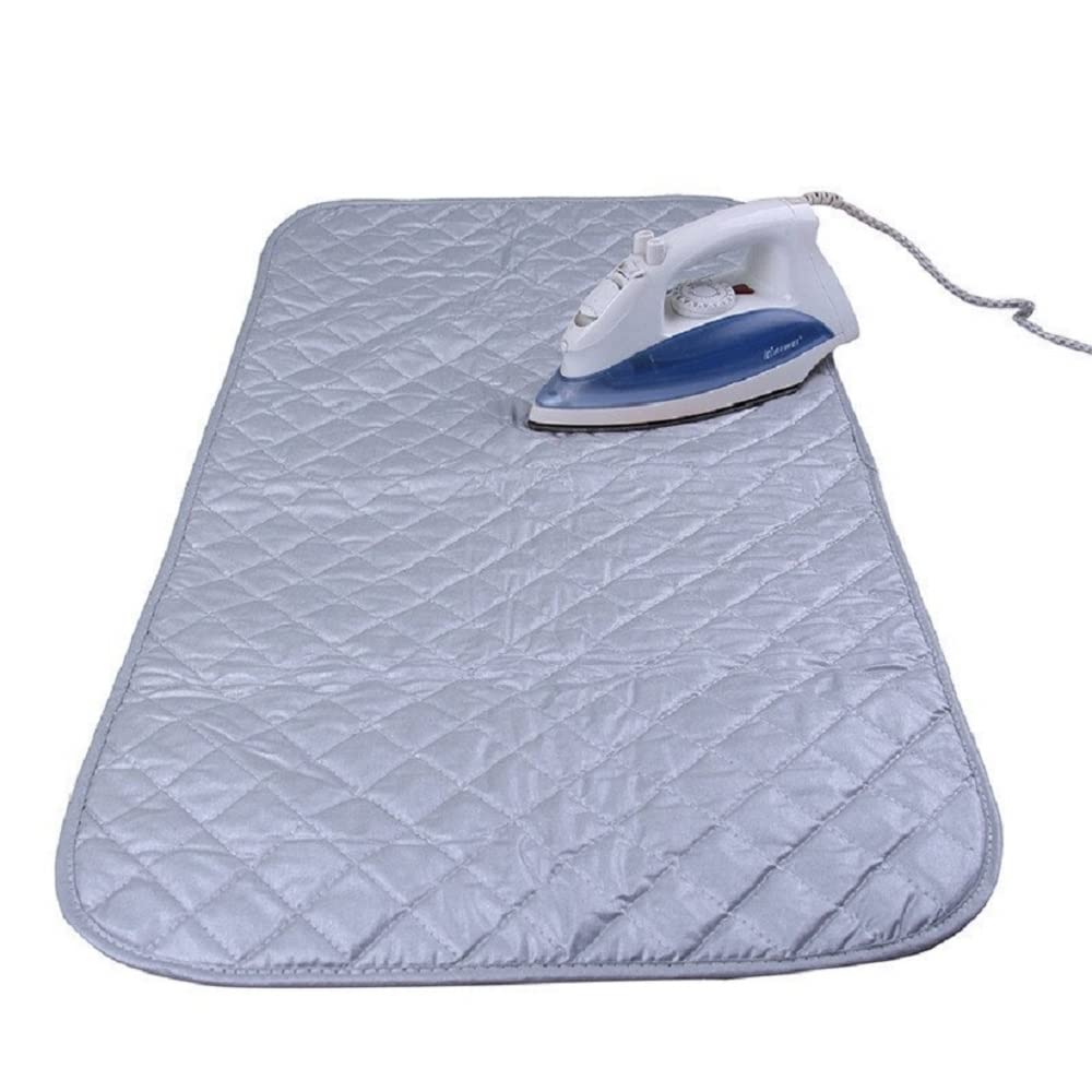 Dependable Industries Inc. Essentials Ironing Board Pad to Use Anywhere Quilted Magnetic Corners Iron Anywhere Travel Home with Silicone Heat Resistant Iron Rest Pad 18 inch x 31inch