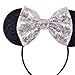 DRESHOW Mickey Ears Headbands Sequin Hair Band Accessories for Women Girls Cosplay Party