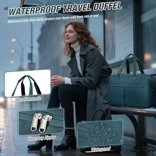 SZLX Travel Bag 40x20x25 for Ryanair,Weekend Luggage Tote Bag 40x30x20 for Women,Waterproof Sport Bag for Gym,Swimming Bag for Beach, F4-Peacock Blue, Sporty