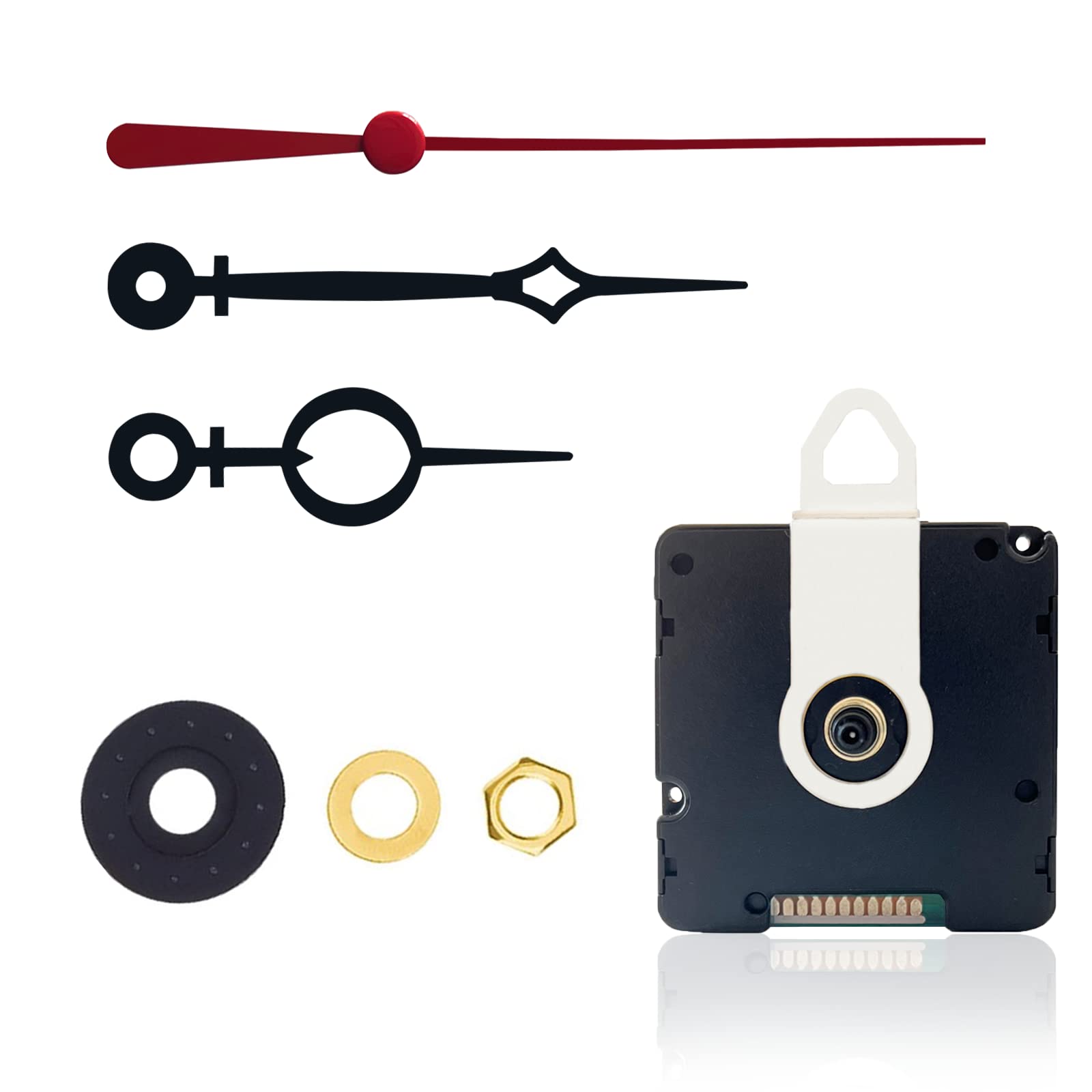 DEEWISH Clock Movement, 17mm Axis Length MSF Radio Controlled Clock Mechanism Scanning Electric Clockwork Drives for Quartz Wall Clock (56 * 56 * 19mm, HR9203+009)