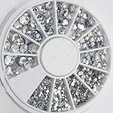 Adecco LLC Great Mixed DIY Size Glitter Rhinestones Charm 3D Nail art Decor Accessories (common)