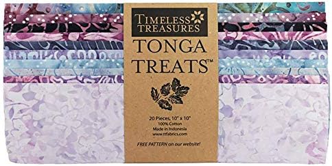 Tonga Treats Batiks Magic Shortcake 20 10-inch Squares Layer Cake Timeless Treasures Fabrics