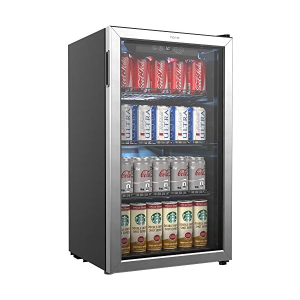 Midea WHD113FSS1 Double Door Mini Fridge with Freezer for Bedroom