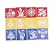 Shapenty Assorted Colors Creative Plastic Christmas Trees Reindeer Boots Angel Snowflake Santa Claus Drawing Painting Stencil Templates for Kids Crafts, 12PCS