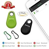 flyfishing Smart Finder Bluetooth Locator Wireless Anti Lost Alarm Sensor Spy GPS Tracker For Key Wallet Car Kids Pets Dog Cat Child Bag Phone Located Selfie Shutter(2PCS)