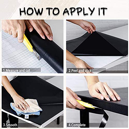 Black Wallpaper, Wood Peel and Stick Wallpaper, 17.71'' x 393.7