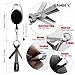 SAMSFX Fishing Quick Knot Tying Tool New 4 in 1 Fly Line Clippers with Zinger Retractor Combo (Silver)