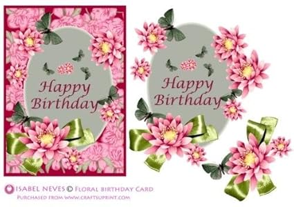 Fleurs Et Crémeuse Joyeux Anniversaire Découpage Avant Par