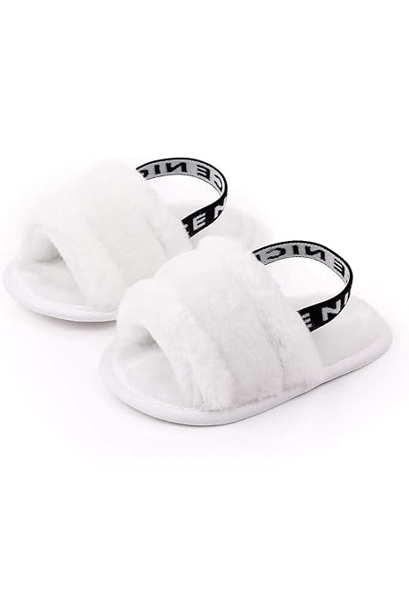 baby fur slide sandals