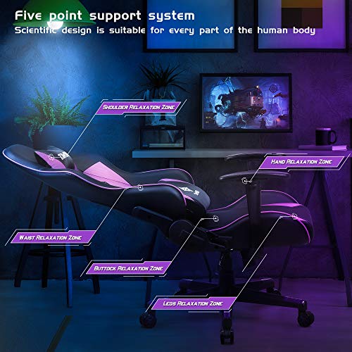 Zimous Gaming Chair with Massage Lumbar Support Ergonomic Compeuter
