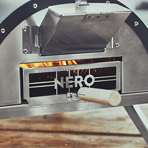 BURNHARD Nero Stainless Steel Outdoor Pizza Oven incl. Pizza Slicer