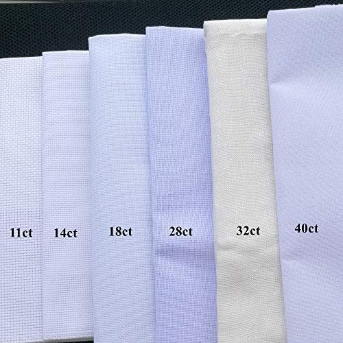 Cloth 18ct 28ct 40ct Cross Stitch Fabric Canvas Small Grid White Color Handcraft Supplies Stitching Embroidery Craft