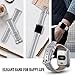 iHillon Leather Bands Compatible with Fitbit Versa/Versa 2/Versa Lite/SE, Soft Genuine Leather Classic Replacement Straps Wristbands for Women Men (Glistening Silver)