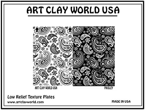 Art Clay World USA Low Relief Texture Paisley - 1 Pc.