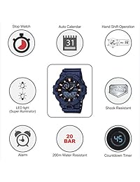 Casio De los hombres G-Shock ga700de-2 a Azul de plástico cuarzo reloj de buceo
