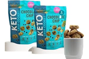 Keto Cookies | Healthy Snacks | Sugar Free Chocolate Chip Cookies | Gluten Free | Low Carb | Grain Free | Prime Delivery Diet Gift Snack for Adults, Men, Women | Too Good Gourmet | 2 Pack