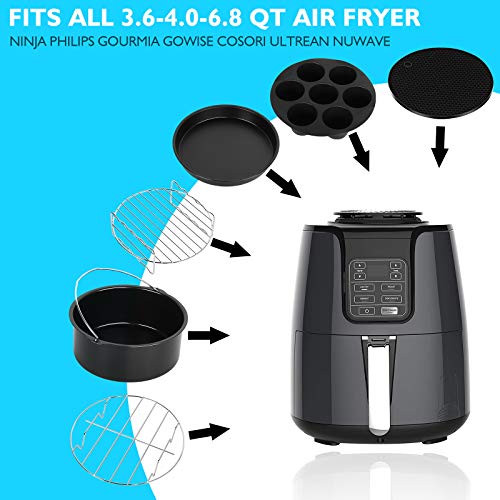 Air Fryer Accessories 12 PCS for Ninja Gowise Gourmia COSORI Ultrean