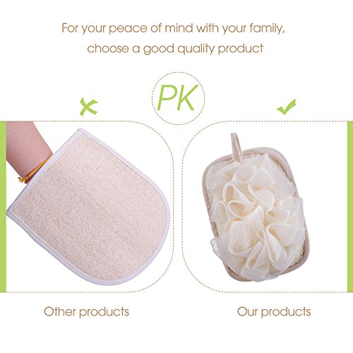 mikimini Bath Mitt for Women, Bath Pouf Mesh Brushes 1 PC Upgraded Version | Loofah Sponge & Exfoliating Pad 2 in 1 Professional Design | Exfoliating Gently with the Elastic (1 PACK) - Thumbnail 4