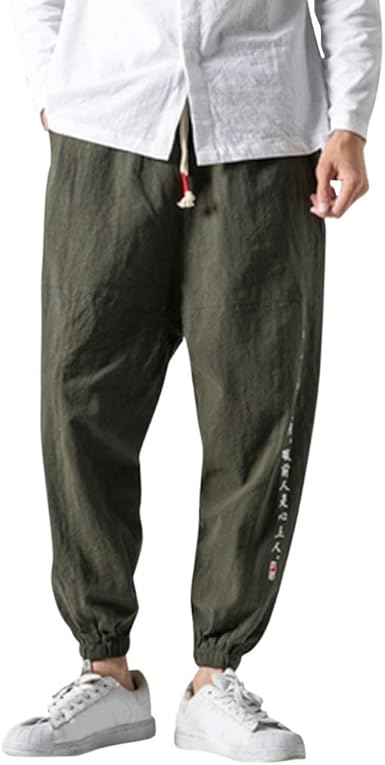 mens baggy linen pants