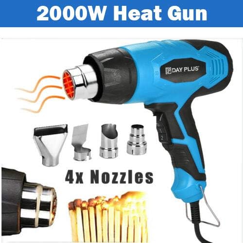 Hot Air Gun Kit Heat Gun, Professional 2000W 350℃/550℃ Variable