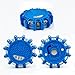 Blue LED Roadside Flare Flashing Warning Light Outdoor Safety Emergency Disc Beacon,Magnetic Base for Car or Marine Boat (Pack of 3) (Blue)