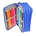 72 Slots Pencil Holder, Ishua Handy Wareable Oxford Pencils Case Pencil Organizer Portable Watercolor Pencil Wrap Case (Blue) Handy Multi-Layer Pencil Bags for Gel Pens,Marco Pens,Makeup Brush