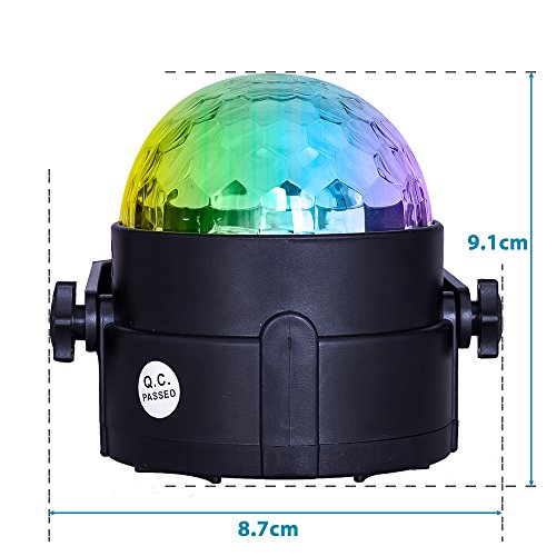 Comwinn Disco Lights Sound Activated Strobe Light Disco Ball Dj Lights