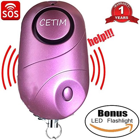 CETIM Personal Alarm, 140dB Emergency Self-Defense Security Alarm Keychain with Mini Flashlight and Keychain Design, Ideal for Students, Kids, Women Safety, Batteries Included