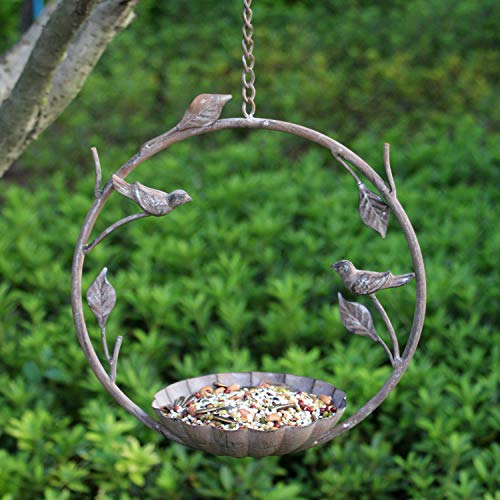 Tenforie Bird Feeder Hanging Tray, Seed Tray for Bird Feeders/Bird Bath, Attractive & Long Lasting, Outdoor Garden Backyard Decorative Great for Attracting Pet Hummingbird Feeder