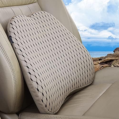 XINJUN Memory Foam car Lumbar Support Pillow Memory Foam Back Cushion