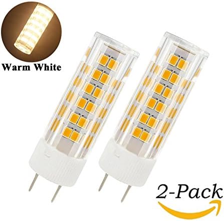 YSCS LED G8 Light Bulb-120 Volt G8 50 Watt Bulb,Warm White 3000K, 50W T4 JC Type, Equal AC 120V 50W G8 Bi-Pin Base Halogen Light Bulb for Cabinet Puck Light, 360°Beam Angle, Dimmable (Pack of 2)