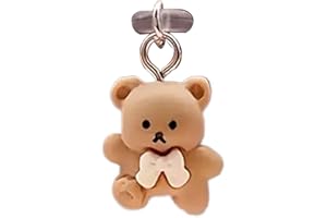 USB C Plug Cover,Cute Bear Charging Port Plug | Mobile Phone Port Protector, Dust Plug Charm, Dust Proof Plugs Pendants for A