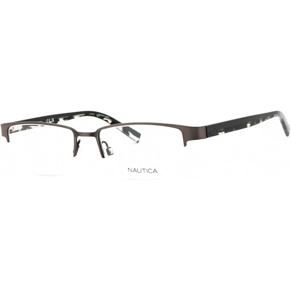 New Nautica N-7229 033 Brushed Gunmetal Eyeglasses 53/18/140 NAUTICA N7229 033 53/18 140 Gunmetal Half Rim Men main image 2