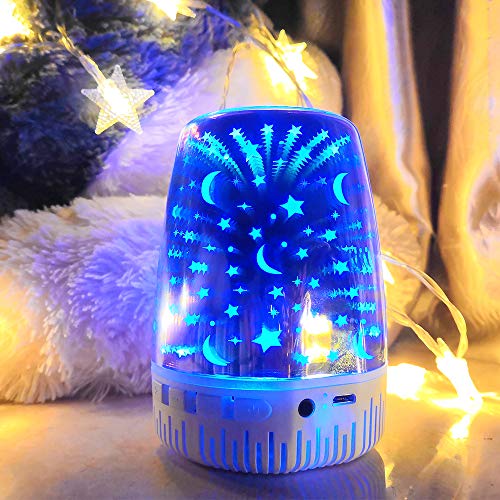 Night Light Bluetooth Speaker 3D Star Colorful Portable Wireless LED Bluetooth Speaker for Family Gatherings and Outdoor Travel Bedroom Living Room Office Boy Girl Christmas Gift